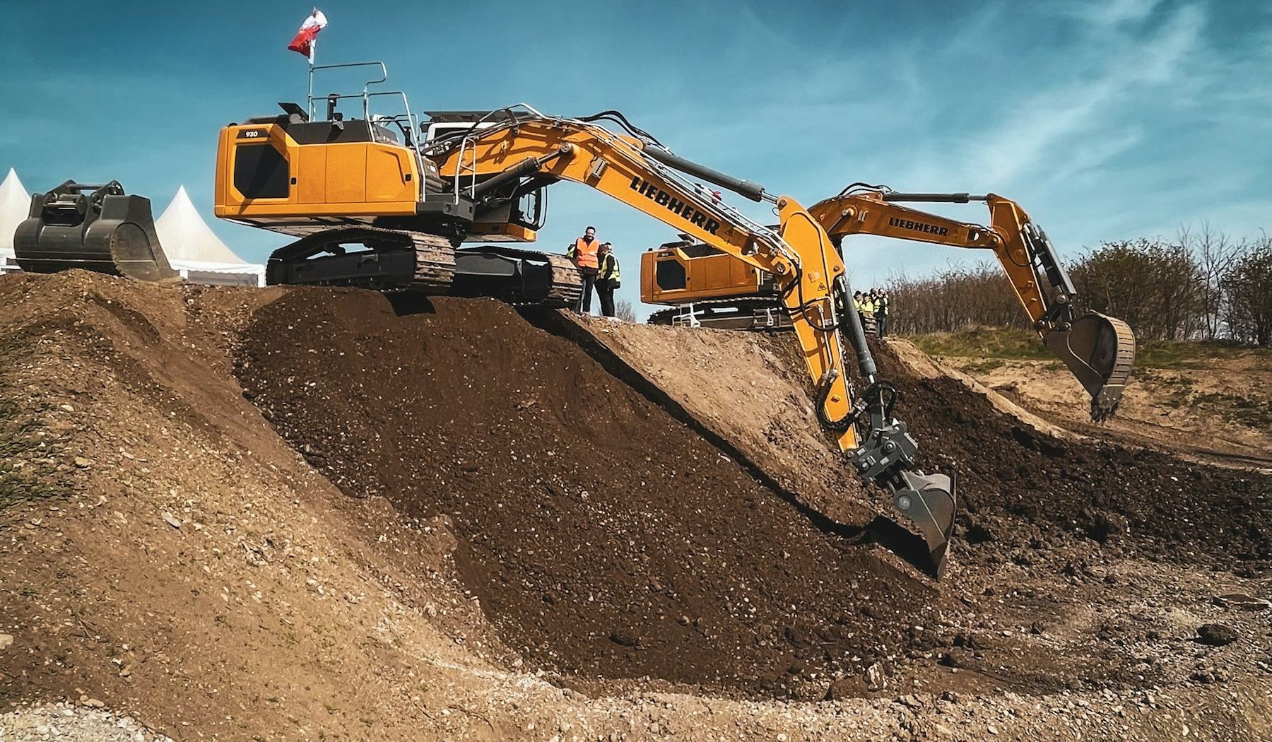 Homepage hero - excavators and earthwork